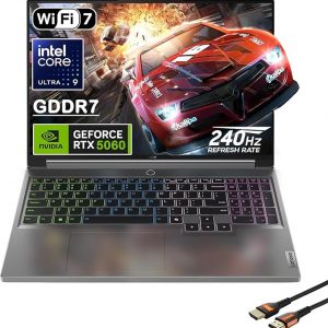 Lenovo Legion 5i - Laptop para juegos de 16 pulgadas - Intel Core Ultra 9 275HX - GeForce RTX 5060 - WQXGA (2560 x 1600) - Windows 11 Home-W/cable HDMI (32 GB de RAM | SSD PCIe de 1 TB)
