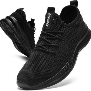 Men Non-Slip Work Shoes Tennis Gym Sneakers Breathable Slip Resistant Lightweight and Comfortable for All-Day Wear Sports and Walking