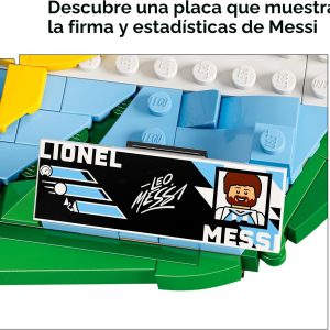 LEGO Editions Lionel Messi - Juego de construcción para niños y niñas, a partir de 10 años, regalo de fútbol coleccionable con placa, decoración de dormitorio o estante para niños - 43011