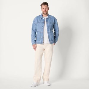 Amazon Essentials Men's Rigid Denim Relaxed-Fit Utility Jacket with Pockets