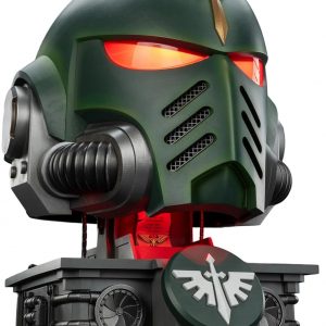 JOYTOY 1:1 MkX Helmet and Display Stand Warhammer 40K Action Figures Dark Angels MkX Helmet and Display Stand Collectible Model 17.3Inch Birthday Gifts