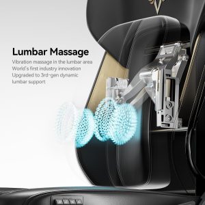 AutoFull M6 Gaming Chair with Climate Control Massage – Ventilated & Heated Seat, 3rd-Gen Active Lumbar Support, 360° Adjustable Armrests, Ergonomic Chair for Gamers & Home Office (Black)