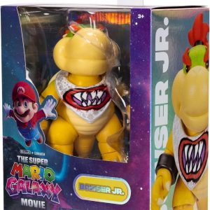 Figuras de acción de la película Super Mario Galaxy de 5 pulgadas Serie 1 – Bowser Jr. Figura con accesorio de pincel – Detalles premium y 17 puntos de articulación