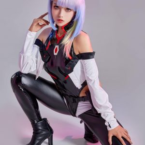 Cosplay.fm Women’s Cosplay Costume PU leather Bodysuit Set Anime Cosplay Outfit Punk Bodysuit
