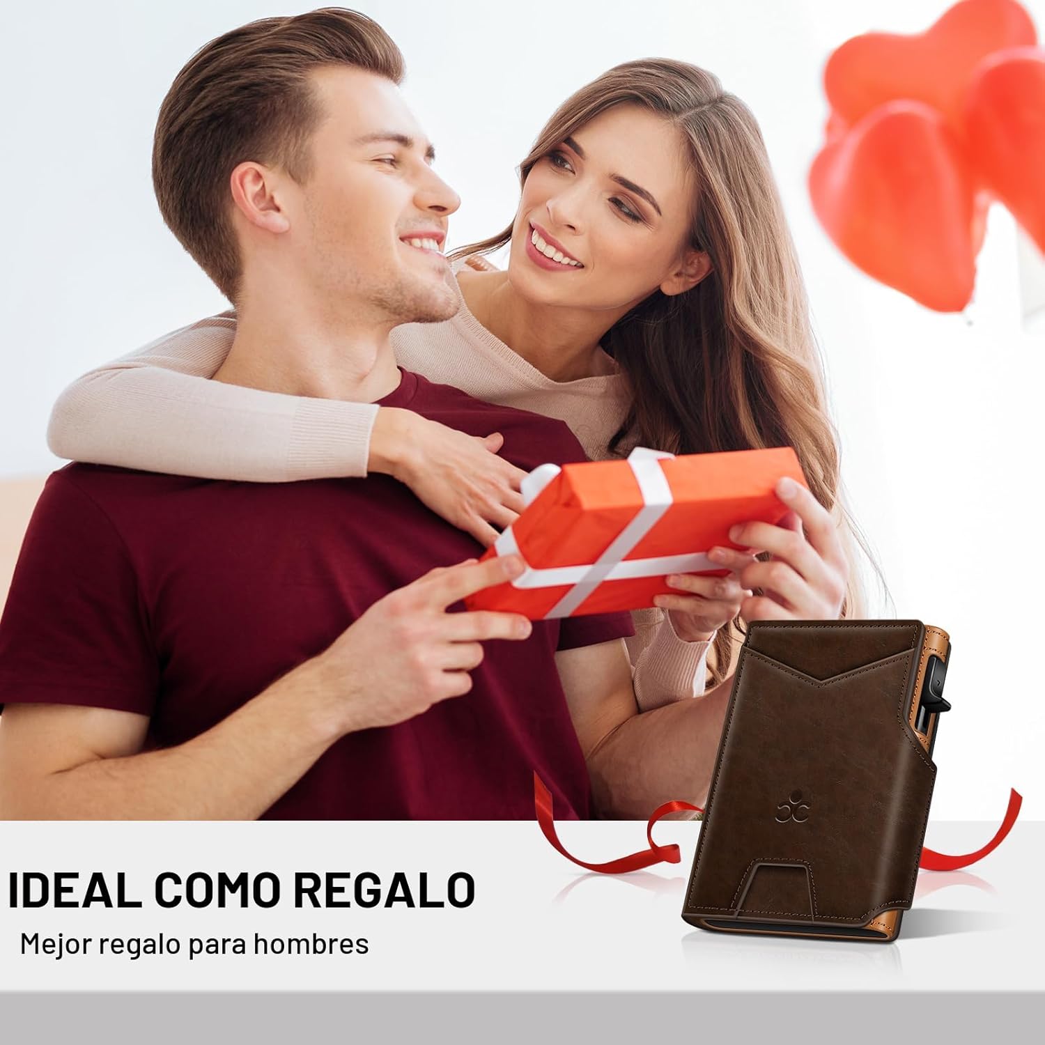 SEMORID Cartera para hombre con tarjetero delgado desplegable para 9-13 tarjetas, billetera inteligente minimalista plegable con bloqueo RFID, tarjetero con ventana de identificación y ranura para