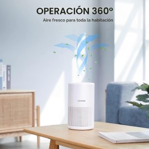 Purificadores de aire para recámara, FULMINARE filtro de aire HEPA H13, limpiador de aire silencioso con luz nocturna, purificador de aire pequeño portátil para casa, oficina, sala de estar