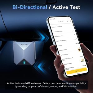 MUCAR BT200 MAX AI OBD2 escáner Bluetooth, sistema completo 15 restablece herramientas de diagnóstico Control bidireccional, Autobús CAN-FD y FCA, AutoVIN, datos en tiempo real, compatibilidad con