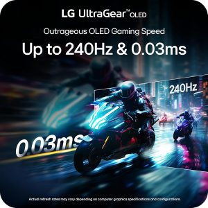 LG 39GX90SA-W 39-inch Ultragear WQHD (3440 x 1440) OLED Curved Gaming Monitor 240Hz, 1ms, NVIDIA G-Sync Compatible, AMD FreeSync Premium, VESA DisplayHDR True Black 400, webOS, USB Type-C, White