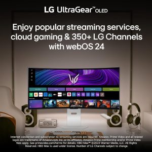 LG 39GX90SA-W 39-inch Ultragear WQHD (3440 x 1440) OLED Curved Gaming Monitor 240Hz, 1ms, NVIDIA G-Sync Compatible, AMD FreeSync Premium, VESA DisplayHDR True Black 400, webOS, USB Type-C, White