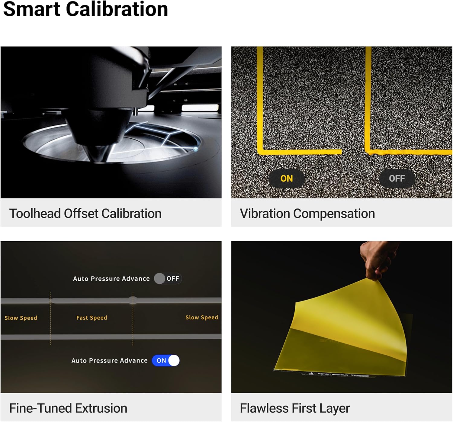 Snapmaker Impresora 3D U1 multicolor, 4 cabezales de herramientas con cambio de herramienta de 5 segundos, impresión multicolor con 5 veces más velocidad y 5 veces menos residuos, calibración
