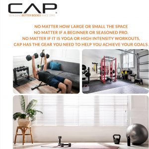 CAP Juego de mancuernas hexagonales con revestimiento de goma con estante de almacenamiento, opciones de 100 a 210 libras, almacenamiento compacto vertical que ahorra espacio para entrenamiento de fuerza en el gimnasio en casa