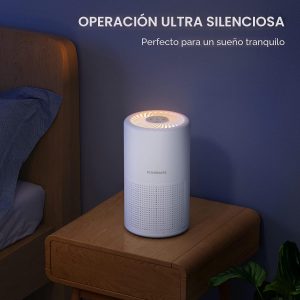 Purificadores de aire para recámara, FULMINARE filtro de aire HEPA H13, limpiador de aire silencioso con luz nocturna, purificador de aire pequeño portátil para casa, oficina, sala de estar
