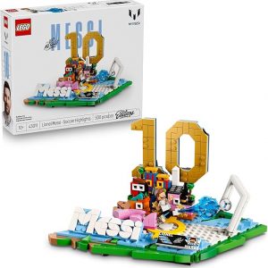 LEGO Editions Lionel Messi - Juego de construcción para niños y niñas, a partir de 10 años, regalo de fútbol coleccionable con placa, decoración de dormitorio o estante para niños - 43011