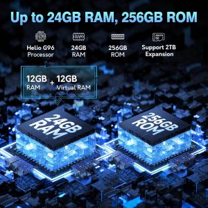 Ulefone Armor 24 22000mAh Mega Battery Unlocked Rugged Phone, Camping Light, 24GB RAM +256GB ROM, 6.78" FHD+120Hz Screen, 64MP Main Camera + 64MP Night Vision Camera, Android 14 Rugged Smartphone NFC