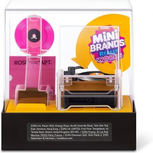 Mini Brands Really Works Vinyl Playset Series 1 by ZURU – Functional Mini Vinyl Record Player with Actual Music Playback, Includes Record & Stand, Collectible Toy for Kids, Gen Z & Adults