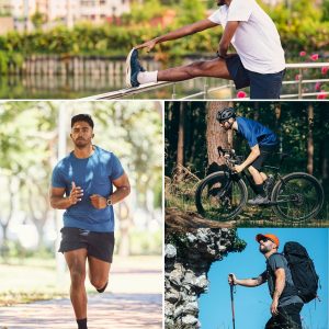 Kinglaman 1/5 Pack Mesh Workout Shirts for Men Dry Fit Gym Quick Dry Athletic Short Sleeve Sports T-Shirt Moisture Wicking