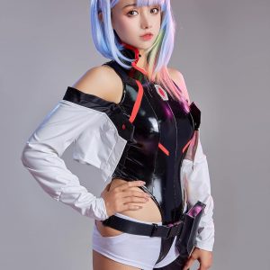 Cosplay.fm Women’s Cosplay Costume PU leather Bodysuit Set Anime Cosplay Outfit Punk Bodysuit