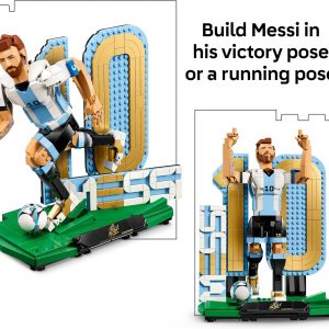 LEGO Editions Lionel Messi – Collector's Set Co-Pack - Building Toy for Kids - Soccer Collectible - Sports Décor for Boys & Girls, Ages 12+ - Gift Idea for Soccer Fans - 66818