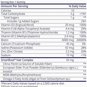 SugarBearPro Hair Vitamin Gummy 6 Month Supply Extra Strength Biotin 6000mcg, Growth for Men & Women, Vegan Vitamin B12, MSM, Inositol, Omega 3, Elderberry, Certified Kosher, Halal, Cruelty-Free
