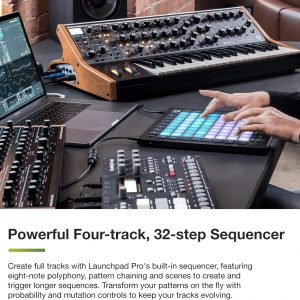 Novation Launchpad Pro MK3, MIDI 64-Grid Controller and Sequencer for Ableton Live, Logic Pro and Hardware, 64 Sensitive RGB Pads, Dynamic Note Playing, Chord and Scale Modes