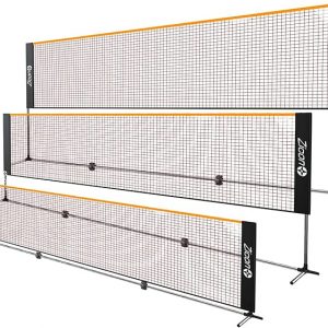 Portable Tennis Net,Stainless Steel Poles Badminton Net Set Adjustable Height Nylon Net with Carry Bag, for Kids Volleyball, Pickleball,Soccer, Indoor, Outdoor Court, Backyard, Beach, Driveway