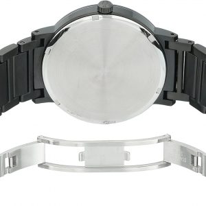 Bulova Reloj de cuarzo de 3 manecillas para hombre con esfera de diamantes y cristal de borde a borde