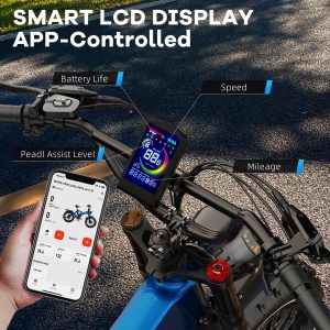 EUYBIKE 3000W/2000W Peak Motor Foldable Electric Bike for Adults, 35MPH 120+Miles, 48V/52V 30Ah/35Ah E Bike, 20" Fat Tire All-Terrain Ebike, Hydraulic Brake, 8-Speed, Magnesium Alloy, Full Suspension