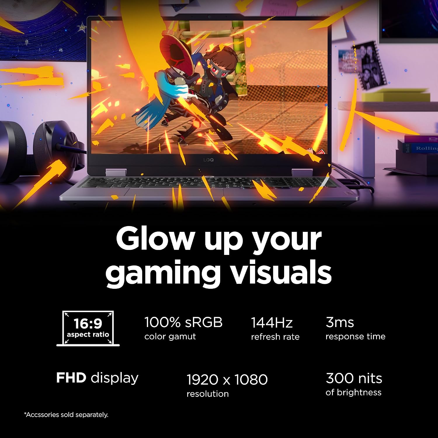 Lenovo Legion LOQ – Portátil para juegos con IA - Intel® Core™ i7-13650HX - Pantalla IPS FHD de 15.6" – 144Hz – NVIDIA® GeForce RTX™ 5050 – Memoria de 16GB – Almacenamiento de 1TB – Sincronización G