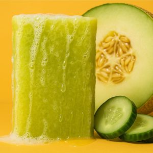 T.Taio Esponjabon Mother of Pearl & Cucumber Melon Soap Sponges — Shower Scrubbers that Remove Oil & Dirt — Sponges to Scrub Foot, Elbow, & Face — Bathroom Accessories — Fresh Scent (2-Pack)