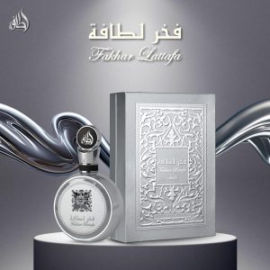 Lattafa Fakhar Platin – Citrus, Spicy, Aromatic, Woody – Eau de Parfum Spray Long-Lasting Fragrance for Unisex, 3.4 Ounce / 100 ml