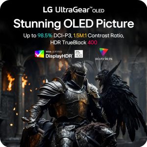 LG 27GX704A-B Monitor de juegos Ultragear de 27 pulgadas QHD (2650x1440) OLED, 240Hz, 0.03ms, compatible con NVidia G-Sync, AMD FreeSync Premium Pro, VESA Display HDR TrueBlack400, HDMI 2.1