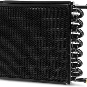 Enfriador de transmisión de 16 pasos de 1/2", enfriador de tubos y aletas de 8AN de 16 hileras, compresor de aire, enfriador posterior, compatible con líneas de enfriador de transmisión de 1/2
