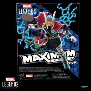 Marvel Legends Maximum Series Thor, Figura de acción coleccionable de Thor Comics de lujo de 6 pulgadas; articulación para poses poderosas; accesorios aptos para un dios del trueno