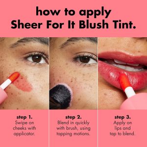 e.l.f. Sheer For It Tinte de Rubor, Multiuso, Maquillaje de Labios y Mejillas de Larga Duración, Crea un Acabado de Rubor Natural, Vegano y Libre de Crueldad, Pink Positive