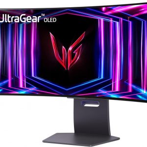 LG 34GS95QE 34-inch Ultragear OLED Curved Gaming Monitor WQHD 1440p 800R 240Hz 0.03ms AMD FreeSync Premium Pro NVIDIA G-Sync HDMI 2.1 DisplayPort Tilt/Height/Swivel Stand Black