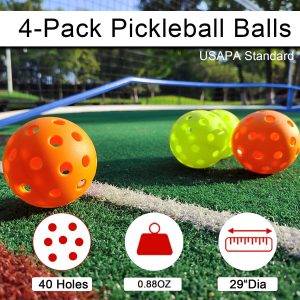 Zdgao Portable Pickleball Net for Driveway, 22FT Regularion Size Pickle Ball Net with Pickleballs and Carry Bag, Easy Setup for Indoor Gym, Outdoor Court, Backyard, Street
