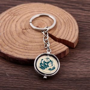 SONGCHANGJEWELRY Arcane Keychain Reversible Metal Charm – Inspired by Piltover & Zaun – Anime Cosplay Accessory & Fan Merchandise