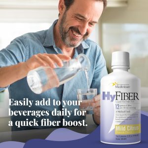 Medtrition HyFiber Daily Liquid Fiber for Regularity and Soft Stools, 12 Grams Soluble Fiber, 32 fl oz 4 Pack