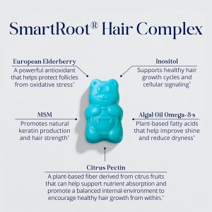 SugarBearPro Hair Vitamin Gummy 6 Month Supply Extra Strength Biotin 6000mcg, Growth for Men & Women, Vegan Vitamin B12, MSM, Inositol, Omega 3, Elderberry, Certified Kosher, Halal, Cruelty-Free