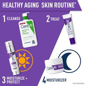 CeraVe Crema de Ojos Renovadora de Piel para Arrugas, Crema para debajo de los Ojos con Péptidos + Cafeína + Niacinamida, para Arrugas y Patas de Gallo, Libre de Parabenos y Testada por Oftalmólogos
