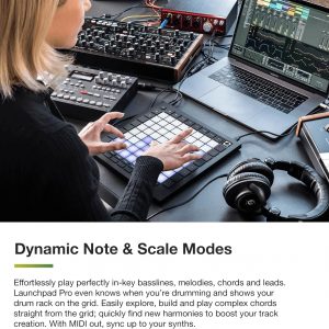 Novation Launchpad Pro MK3, MIDI 64-Grid Controller and Sequencer for Ableton Live, Logic Pro and Hardware, 64 Sensitive RGB Pads, Dynamic Note Playing, Chord and Scale Modes