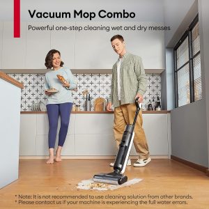 Ultenic Aspiradora en seco y húmedo, combo de trapeador inalámbrico con autolimpieza, tiempo de funcionamiento de 50 minutos, detección inteligente de desorden, limpieza de bordes, pantalla LED