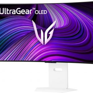 LG 39GX90SA-W 39-inch Ultragear WQHD (3440 x 1440) OLED Curved Gaming Monitor 240Hz, 1ms, NVIDIA G-Sync Compatible, AMD FreeSync Premium, VESA DisplayHDR True Black 400, webOS, USB Type-C, White