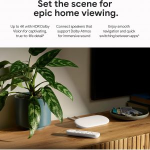Google TV Streamer 4K - Fast Streaming Entertainment on Your TV with Voice Search Remote - Watch Movies, Shows, Live TV, and Netflix in 4K HDR - Smart Home Control - 32 GB of Storage - Hazel