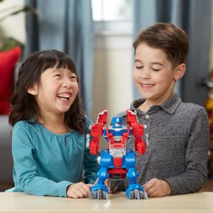 Transformers Rescue Bots Knight Watch Optimus Prime, Playskool Heroes Action Figure Toy (Amazon Exclusive)