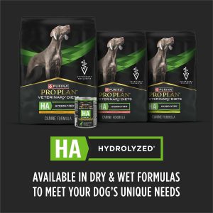 Pro Plan Veterinary Diets Purina HA Proteína Hidrolizada Alimento para perros Fórmula seca sabor salmón – Bolsa de 25 libras