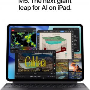 Apple iPad Pro 13-inch (M5): Ultra Retina XDR Display, 1TB, 12MP Front/Back Camera, LiDAR Scanner, Wi-Fi 7 with Apple N1 + 5G Cellular with C1X chip, Face ID, All-Day Battery Life — Space Black