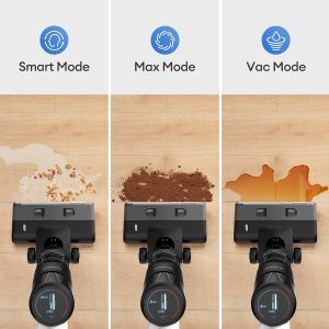 Ultenic Aspiradora en seco y húmedo, combo de trapeador inalámbrico con autolimpieza, tiempo de funcionamiento de 50 minutos, detección inteligente de desorden, limpieza de bordes, pantalla LED