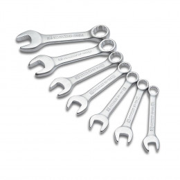 90-651 JUEGO 7 LLAVES COMBINADAS CORTAS MILMETRICAS DE , 10, 11, 12, 13, 14, 17, Y 19 MILIMETROS, 12 PUNTOS. MARCA STANLEY