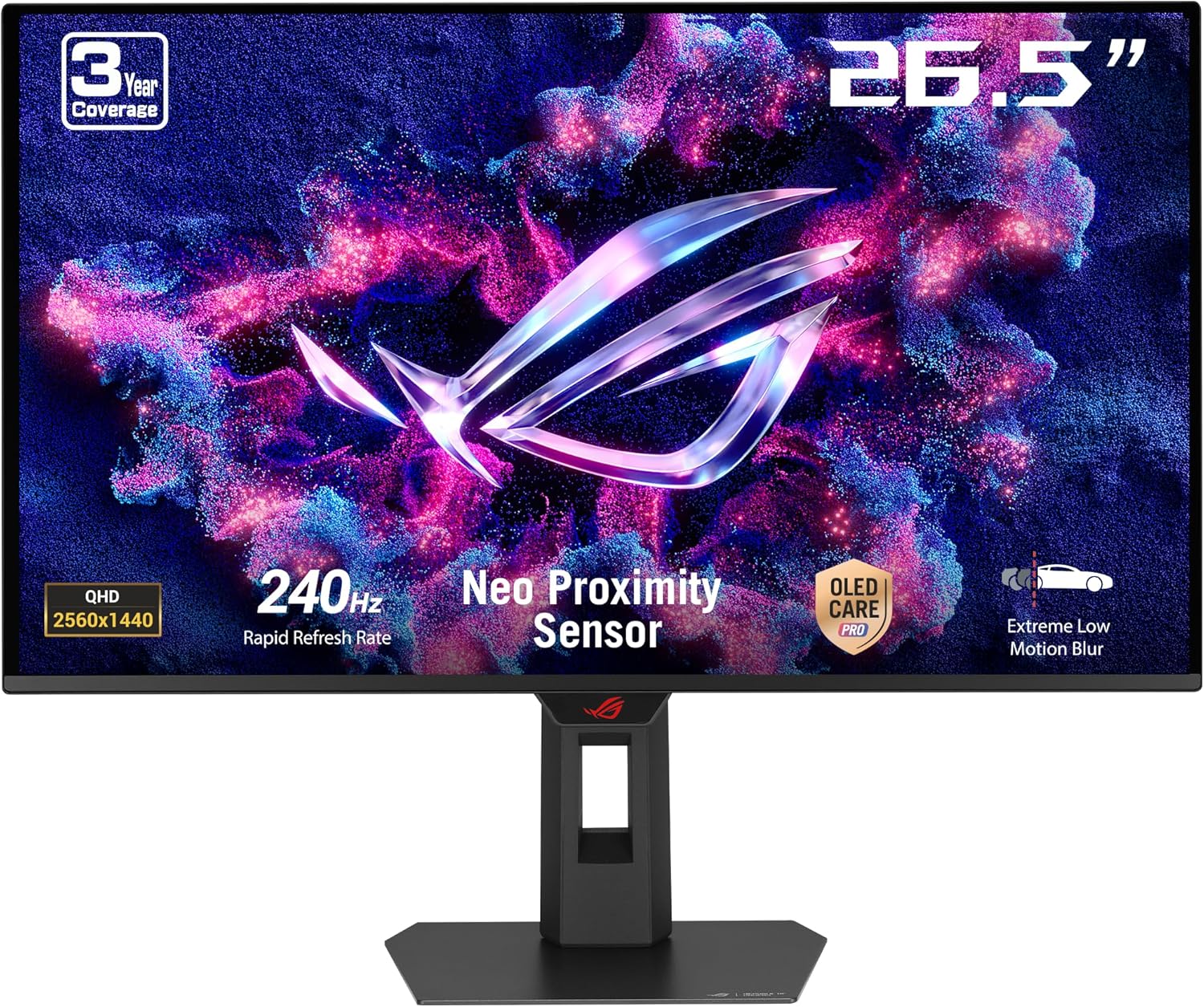 ROG Strix XG27AQDMES Gaming Monitor (27 Inch (26.5 Inch Visible) 1440p QD-OLED, 240 Hz, 0.03ms, Neo Proximity Sensor, ASUS OLED Care Pro, G-SYNC Compatible, 99% DCI-P3, DisplayWidget Center)